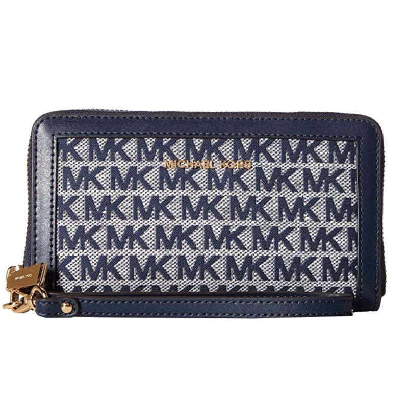 MK Large Logo Smartphone Wallet 攜帶拉鍊 豪華 多功能 手機保護皮夾