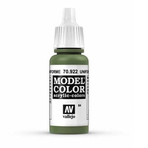 Acrylicos Vallejo 模型色彩 Model Color 084 70922 制服綠色 17ml