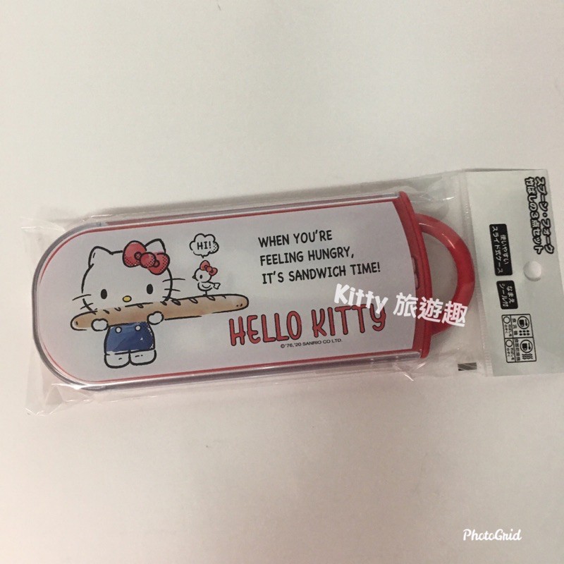 [Kitty 旅遊趣] Hello Kitty 環保餐具組 凱蒂貓 湯匙叉子筷子組 外出餐具組 大耳狗