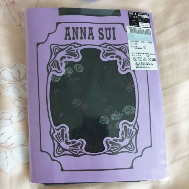 【ANNA SUI】日本製 花蝶紛飛褲襪 Color 110