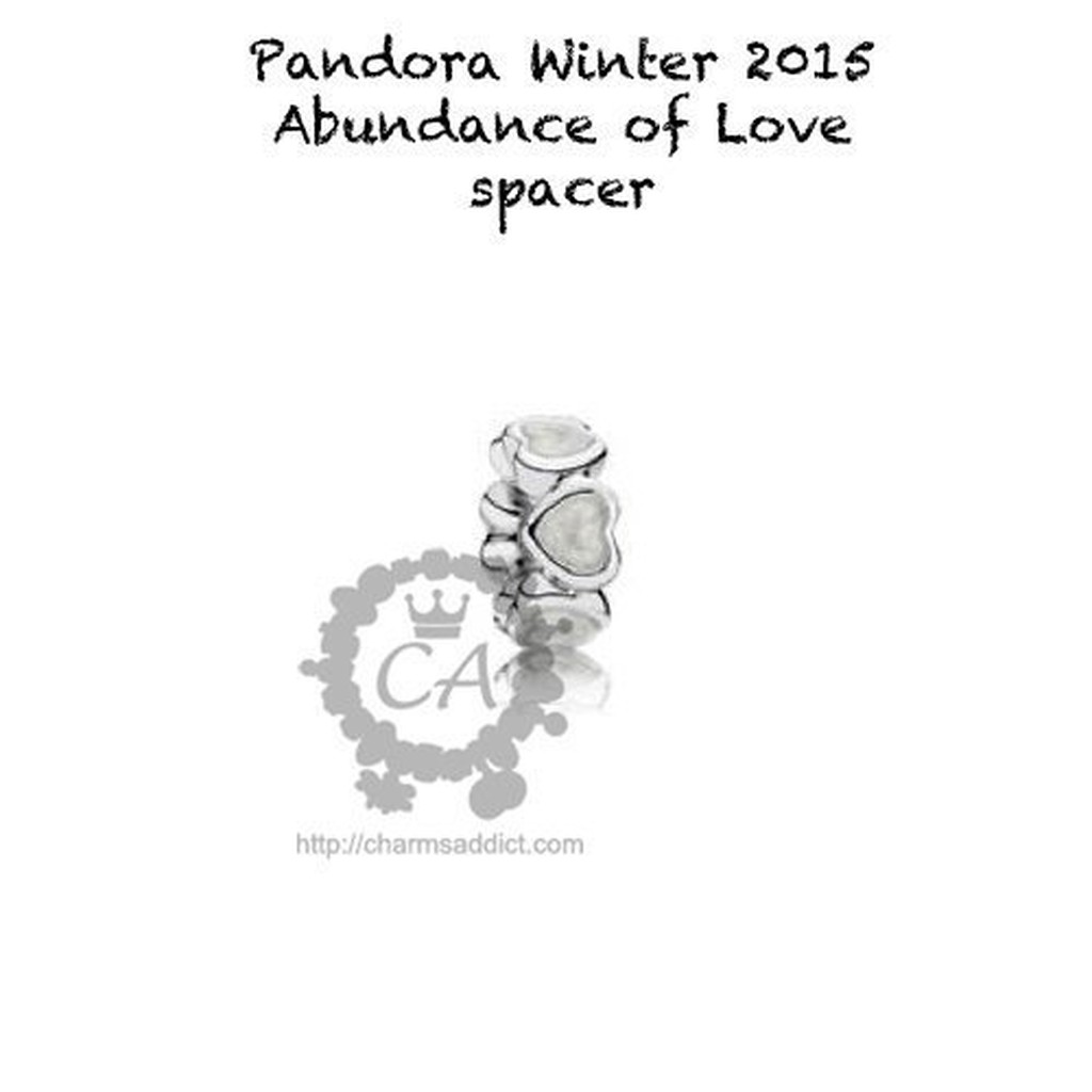 金永珍珠寶鐘錶*2015最新冬季 PANDORA 潘朵拉 原廠真品 白愛心隔圈 勿下標*