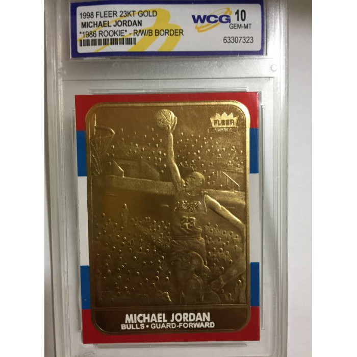 《Classic Hunter》WCG鑑定完美10級復刻Michael Jordan超經典RC新人卡23KT GOLD