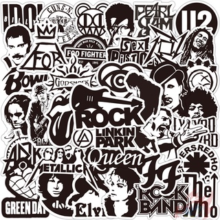 50張入 ❉ Rock Band 嘻哈朋克搖滾樂隊.經典黑白 第①季 防水塗鴉貼紙 ❉ 摩托車機車電腦行李箱吉他貼紙