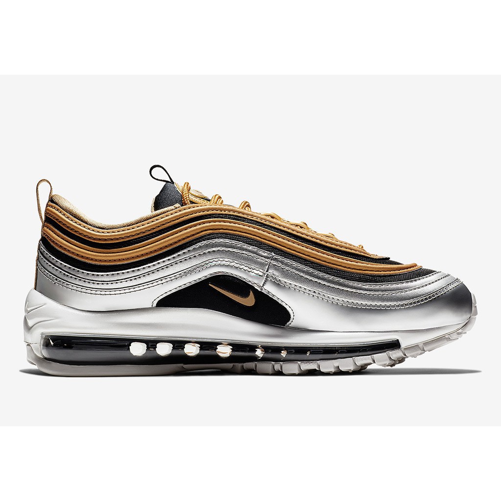 nike 97 silver gold