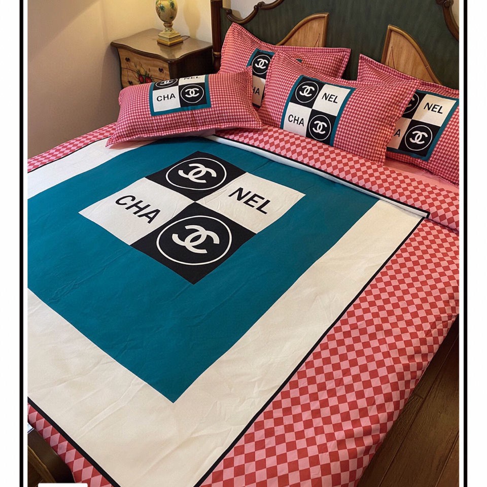 小圓 潮牌四件套純棉床單被套床上用品 潮牌春夏摩卡棉親膚套件被套床單大牌床上用品四件套棉雙人1 8床 蝦皮購物