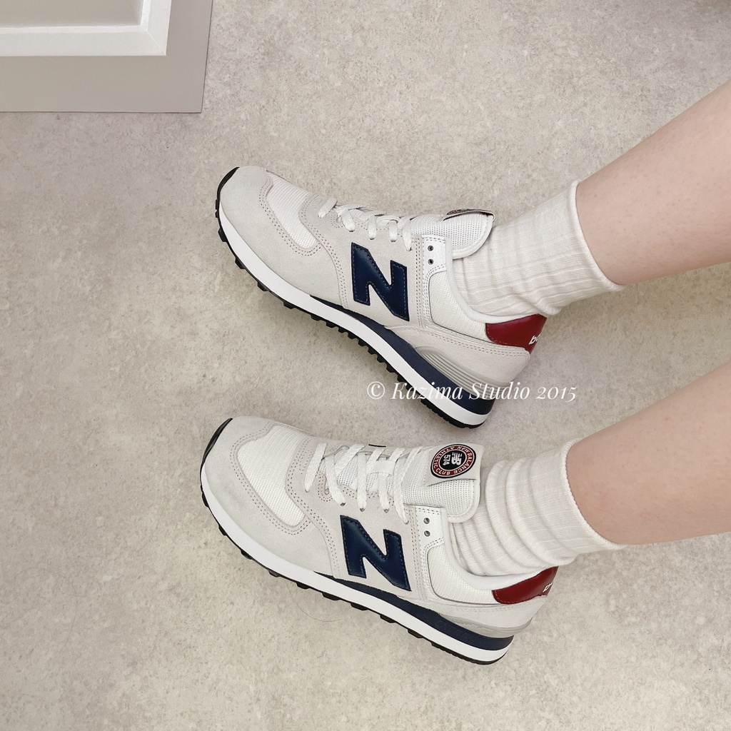 Kazima｜現貨New Balance 574 米白灰淺灰海軍藍NB 米白藍N 深藍色酒紅ML574HX2 | 蝦皮購物