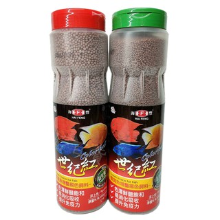 海豐 世紀紅 觀賞魚增豔揚色飼料【小粒、中粒 400g 上浮性】熱帶魚 七彩神仙 血鸚鵡 慈鯛 婷婷百貨 金金水族