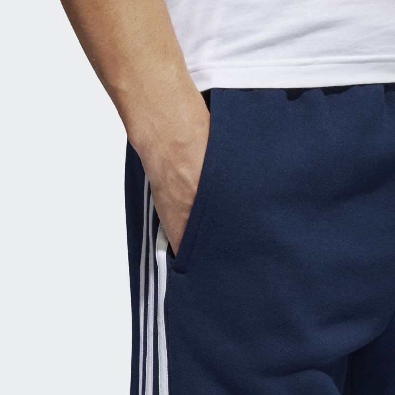 Adidas ESS 3S T PNT FL 三線深藍窄管內刷毛舒適棉質長褲BK7423 | 蝦皮購物