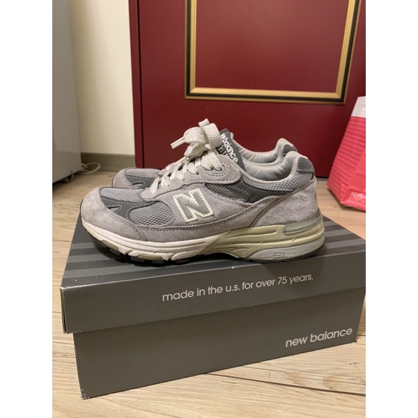 二手 美國製 new balance 993 元祖灰 23cm us6 uk4 eu36.5