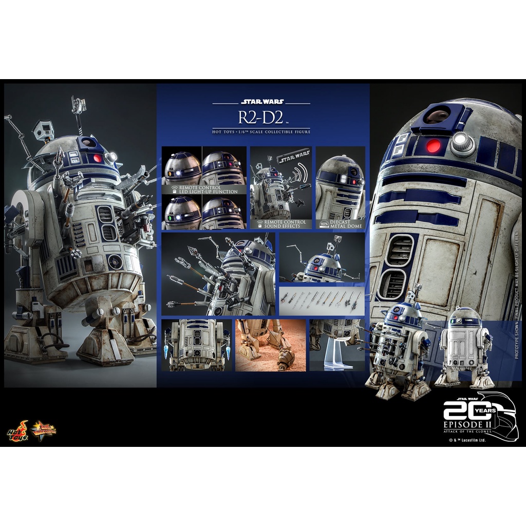 全新 野獸國 Hot Toys – MMS651 –《 星際大戰 》1/6比例 R2-D2 20週年 Star Wars