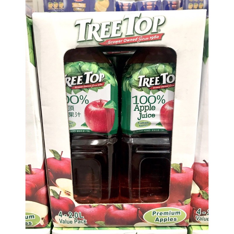 🚚三件宅配免運🚚 Costco好市多 Tree Top 蘋果汁 2公升 X 4入  樹頂蘋果汁 apple juice