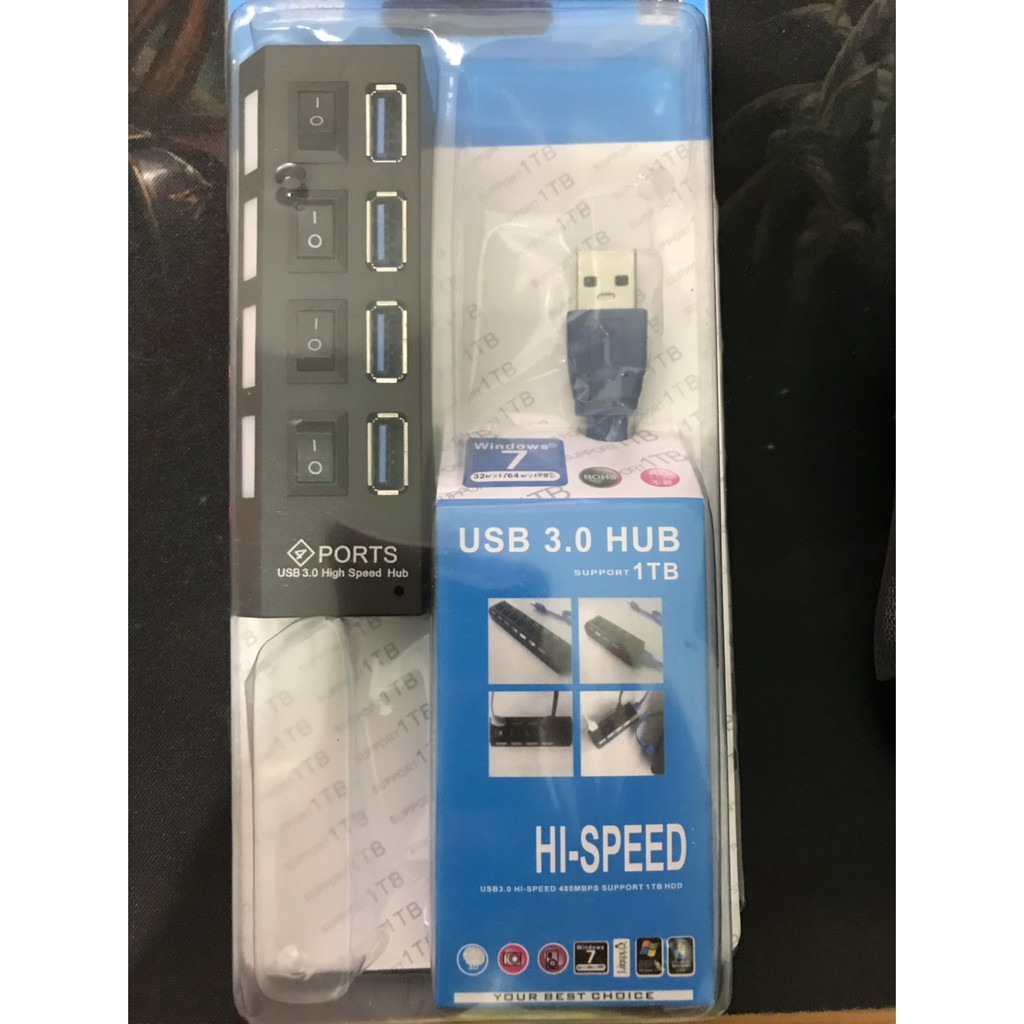 USB 3.0 HUB usb分線器 獨立開關 4port 4孔 集線器 擴充器 傳輸 充電