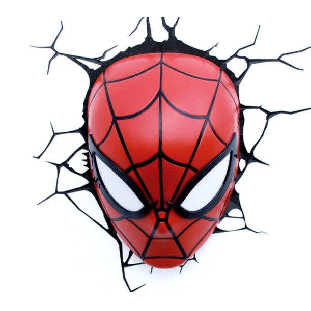 【蜘蛛人面罩】3D Light FX 穿牆壁燈 (加拿大原裝) 復仇者聯盟 漫威 超級英雄 神盾局 美國隊長 蝙蝠俠