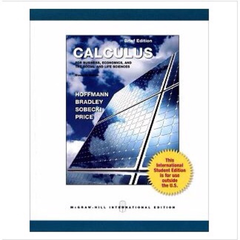 極新 微積分原文書 Applied Calculus Hoffmann Bradley 11e edition 11版