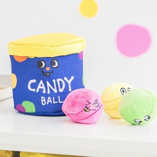 寵物玩具 糖果桶造型 三款互動球 韓國ins