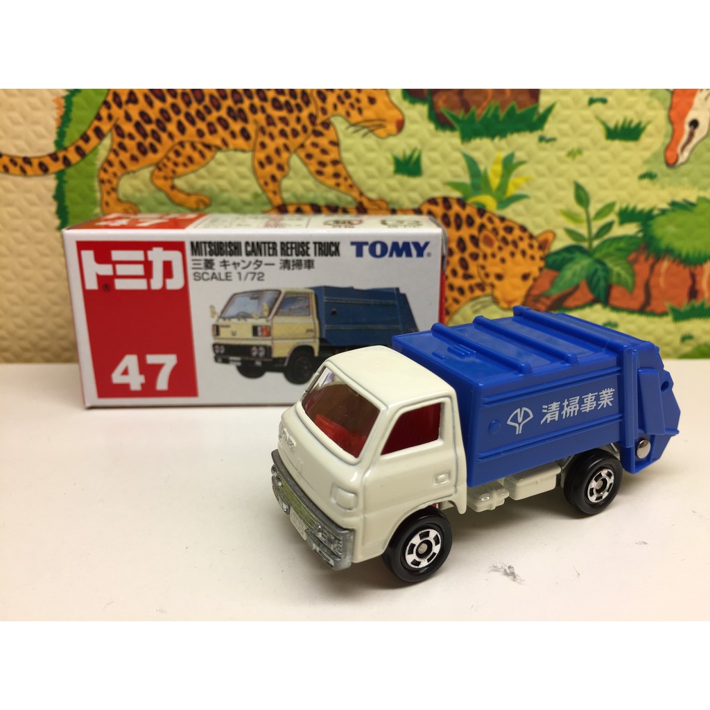 TOMICA MITSUBISHI CANTER REFUSE TRUCK 三菱清掃車 No.47 藍標中國制