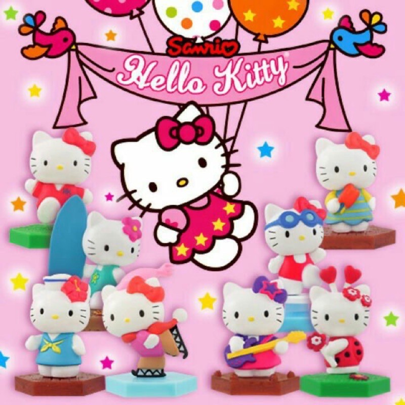 《現貨》Hello Kitty 休閒系列公仔轉蛋 扭蛋 擺飾 場景 玩具