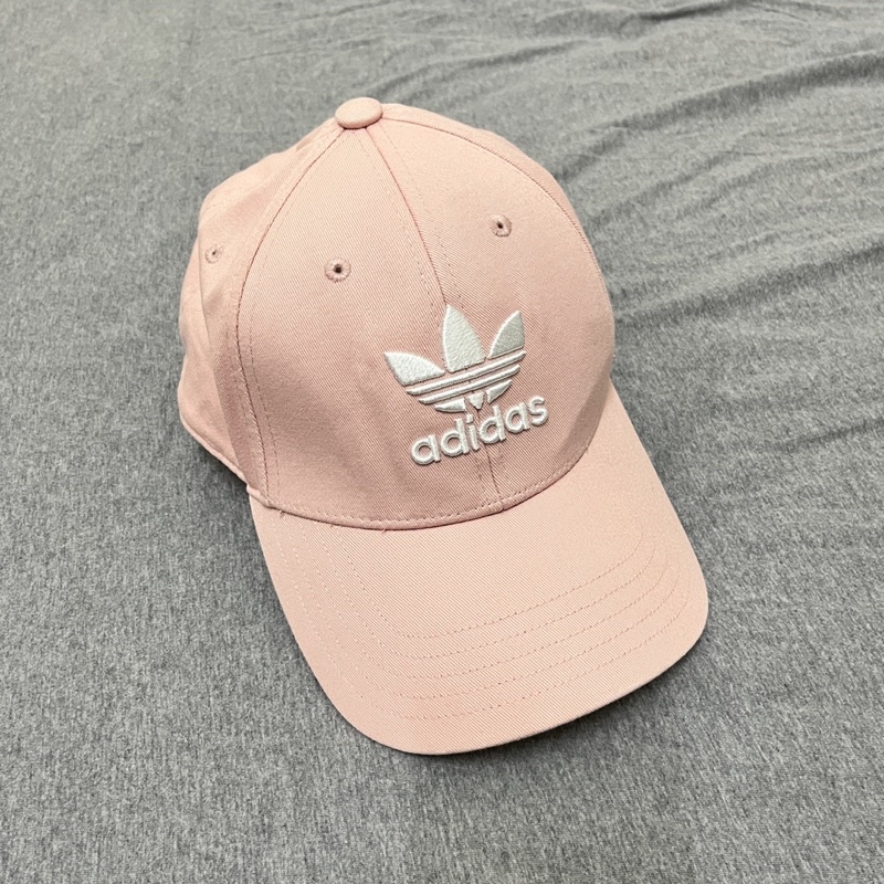 adidas三葉草粉色鴨舌帽/棒球帽/老帽