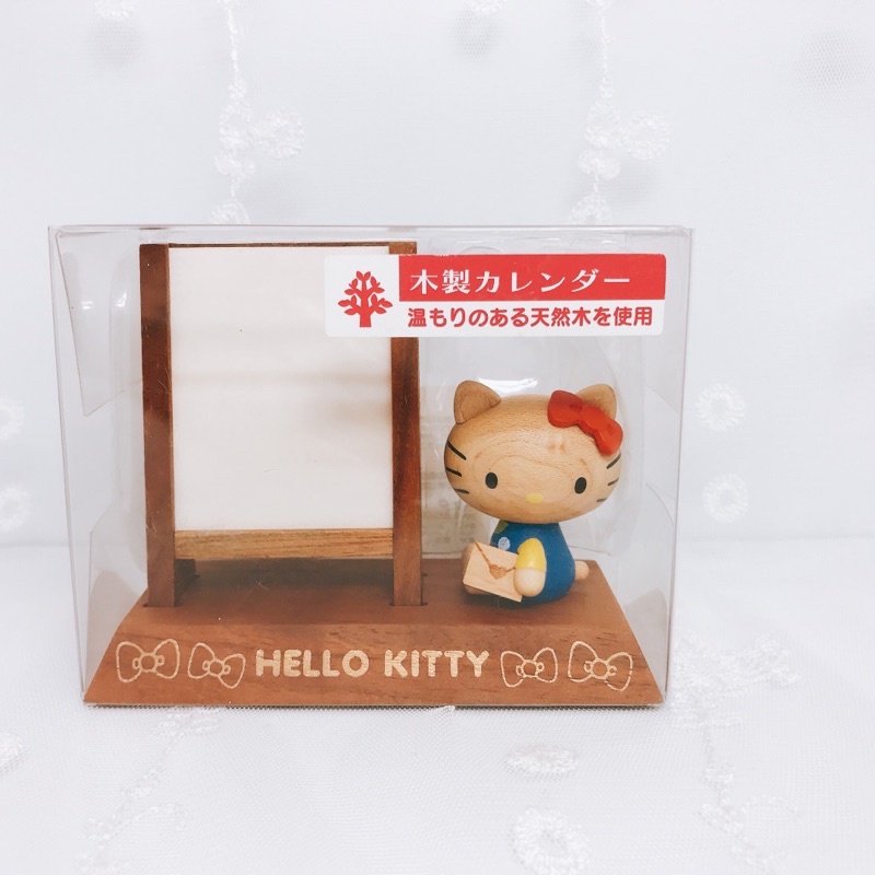 Hello Kitty 復古版 木製 留言板 告示牌 立座 擺飾