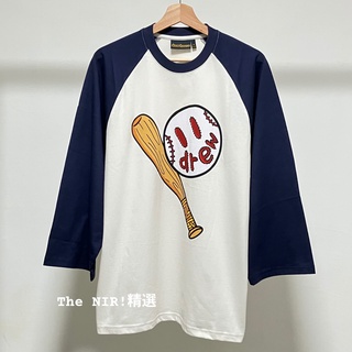 [The NIR! 精選] Drew House 長袖 T恤 T-shirt 棒球 笑臉 Magnolia Navy