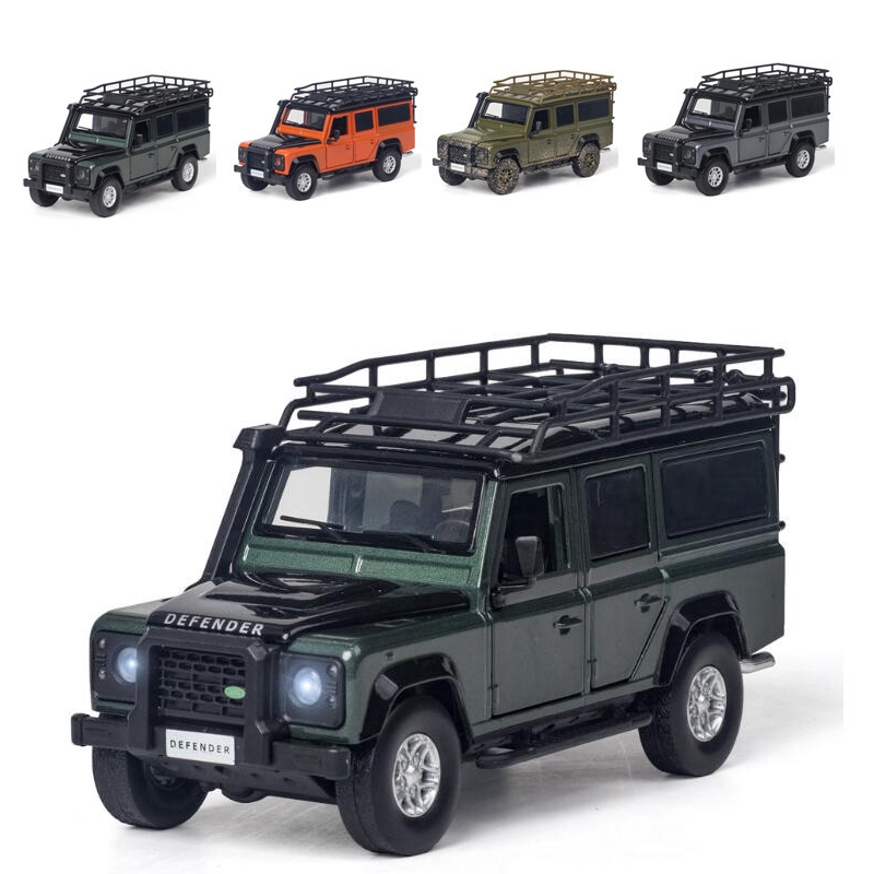 LAND ROVER 1:32路虎衛士suv壓鑄車模型聲光迴力汽車收藏汽車玩具