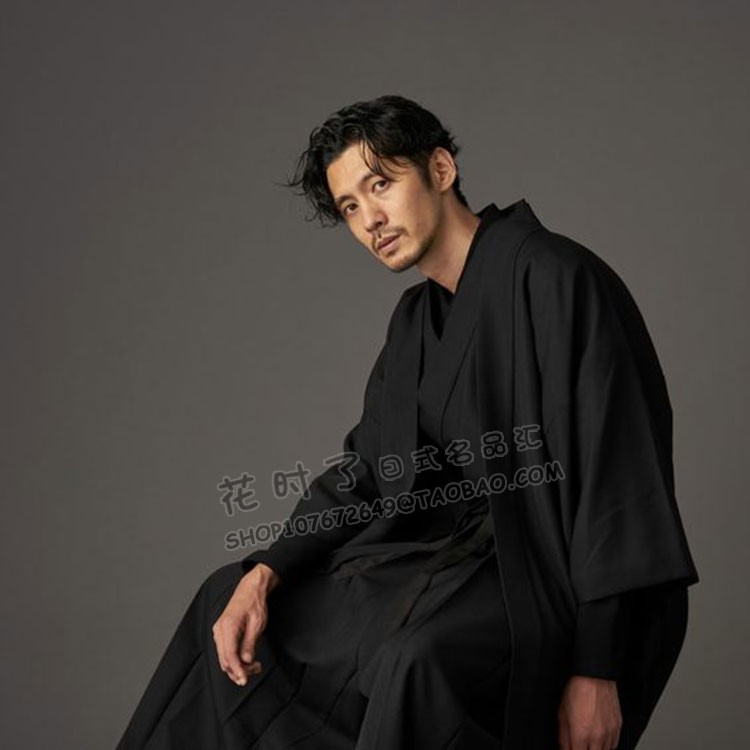 日本和服男正装着物传统男士和服正装武士服 蝦皮購物