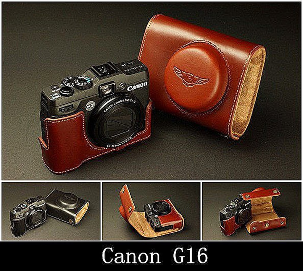 【台灣TP】Canon  G16 專用 天翼系列 頭層牛皮 相機包 皮套 【訂作款】