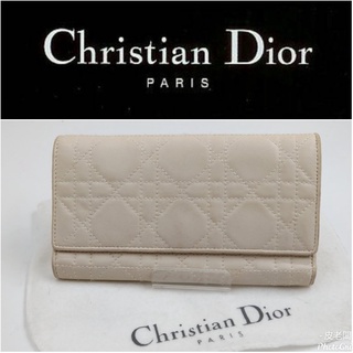 【皮老闆】二手真品 Christian Dior 錢包 皮夾 長夾 防塵袋 狀態不錯 藍426