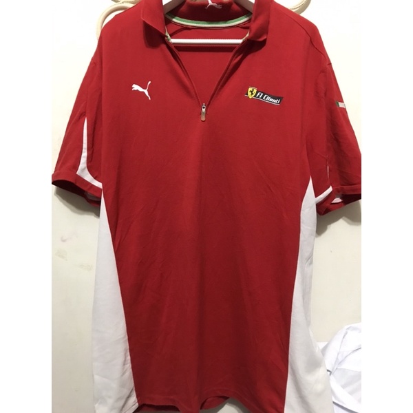 Puma +Ferrari 聯名polo衫，USL,肩50、胸60、長79公分
