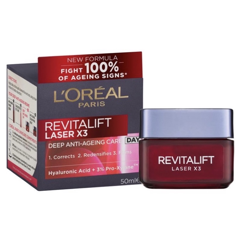 【澳洲藥妝代購】德國製現貨 巴黎萊雅Loreal Revitalift Laser X3 激光煥膚乳霜日晚霜/精華液