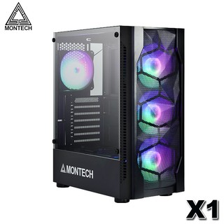 【3CTOWN】含稅附發票 MONTECH君主 X1 黑色 鋼化玻璃透側 電腦機殼