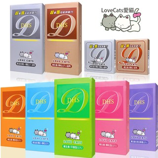 Lovecats 愛貓 粗顆粒/螺紋保險套 12入 虎牙/平面/超馬/超薄/果香/衛生套【套套管家】