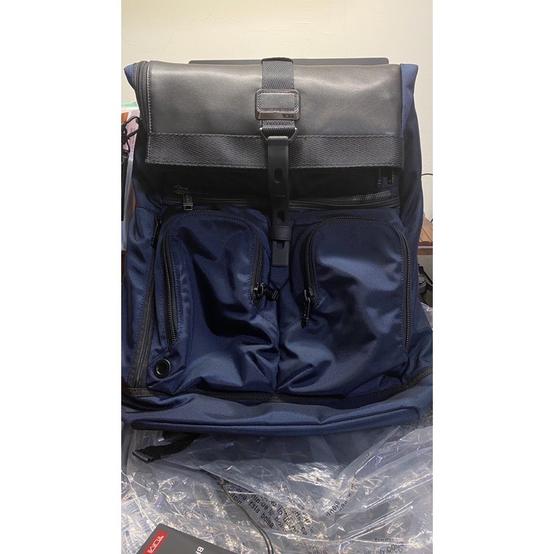 Tumi London捲口包海軍藍tumi 經典捲口包正品 蝦皮購物