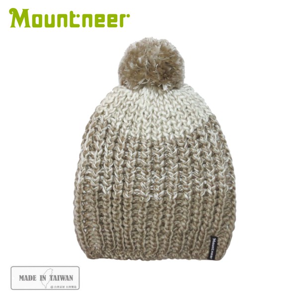 【Mountneer 山林 保暖針織毛線帽《杏色》】12H61/休閒帽/毛帽/保暖帽/悠遊山水