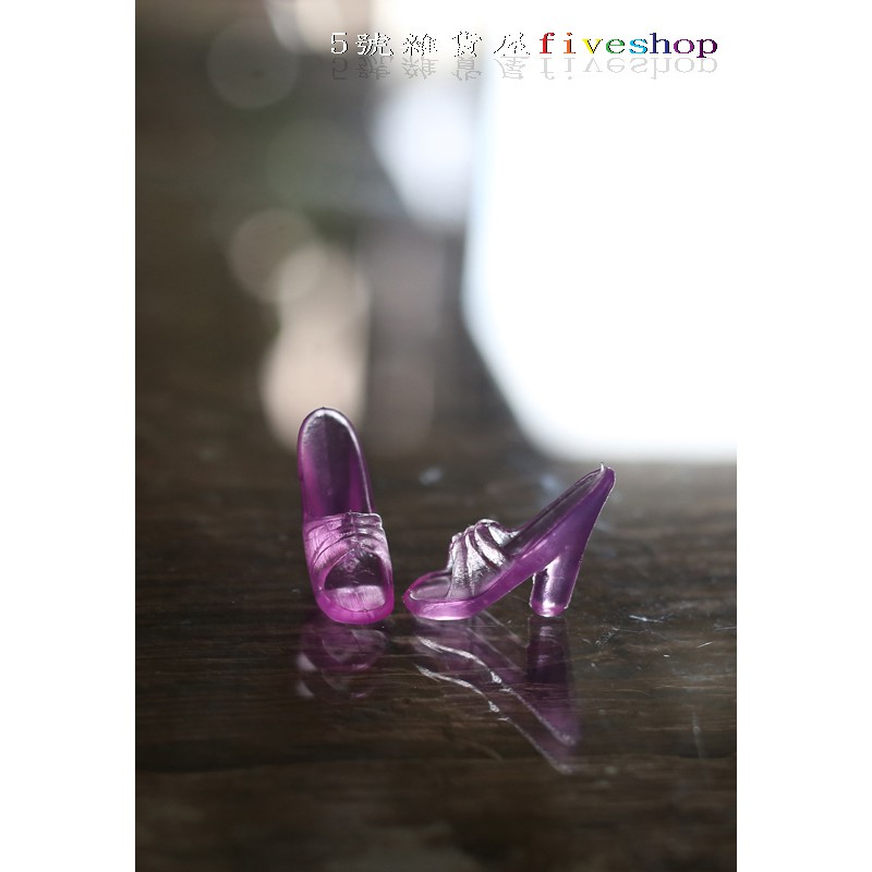 ５號雜貨屋＊(現貨~T014)芭比娃娃 高跟鞋 ~ 透明鞋 水晶鞋  芭比娃娃鞋子 Barbie
