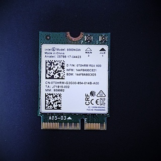 Intel 雙頻 無線網卡 9560NGW WiFi 802.11ac BT5.0 CNVi接口(160MHz版本)