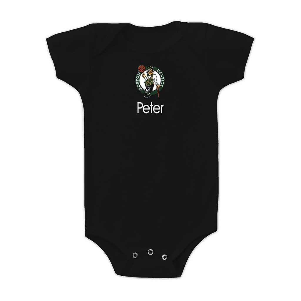 美國 NBA 波士頓 塞爾提克 Boston Celtics  新生兒 寶寶 連身衣 包屁衣 黑色