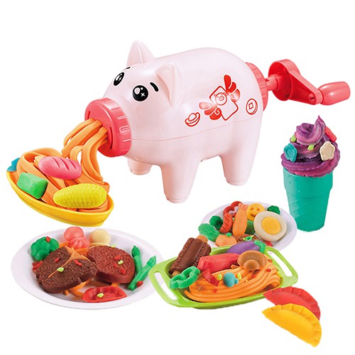 【Hi-toys】卡通豬黏土麵條機 /包餃子模型益智玩具