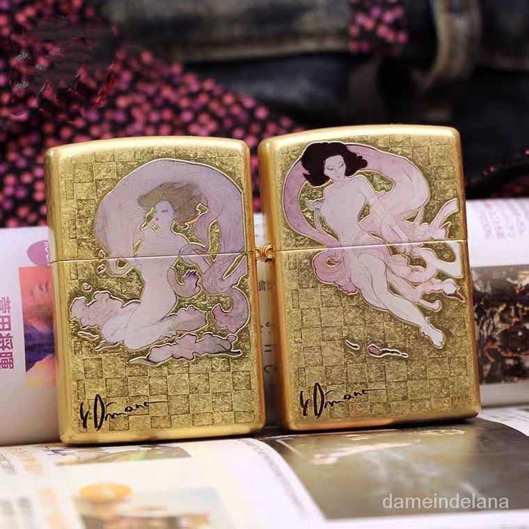 淘好物 Zippo Zippo煤油打火機天野喜孝原畫紀念款飛天雷神風神收藏 蝦皮購物