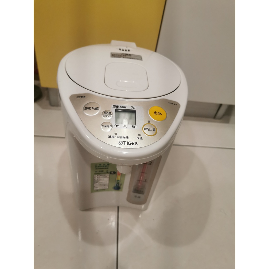 二手2019年 TIGER虎牌 日本製 3.0L微電腦電熱水瓶 (PDR-S30R-WU)珍珠白