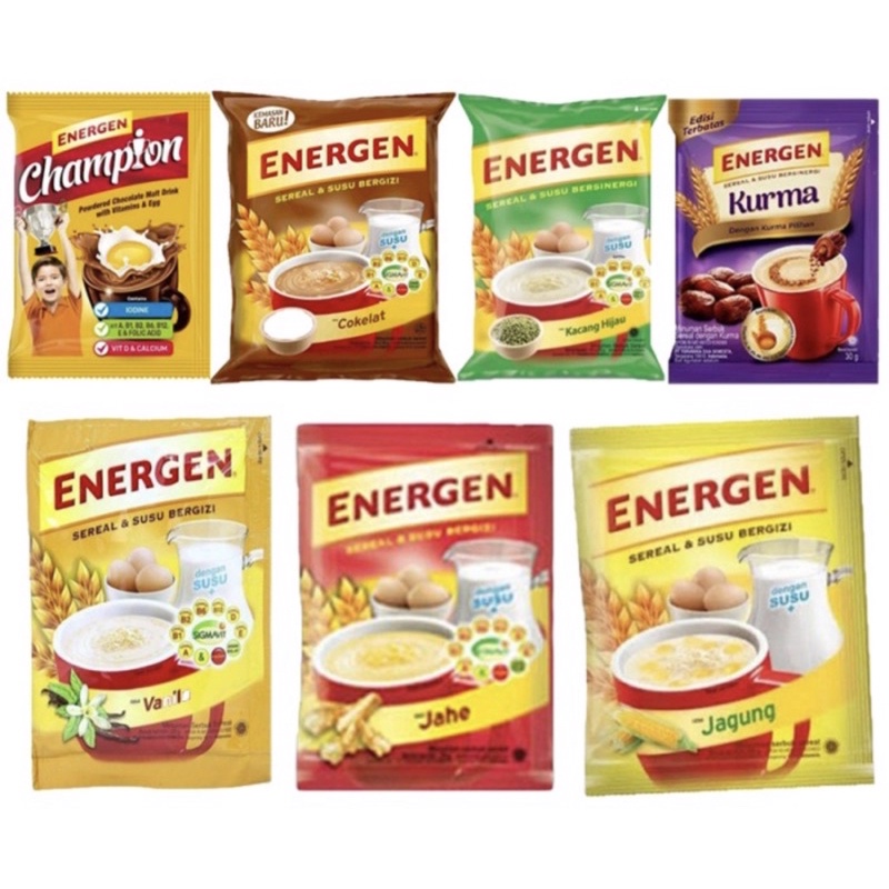 {Toko indo}Energen 10*34g麥片 巧克力🍫香草/綠豆/暖薑/椰棗/玉米🌽 印尼早餐麥片