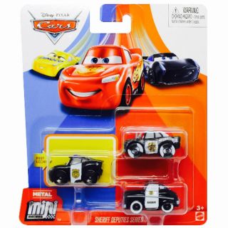 【MATTEL】CARS 汽車總動員 迷你合金車 三臺裝 麥坤 APB 警長 美泰兒