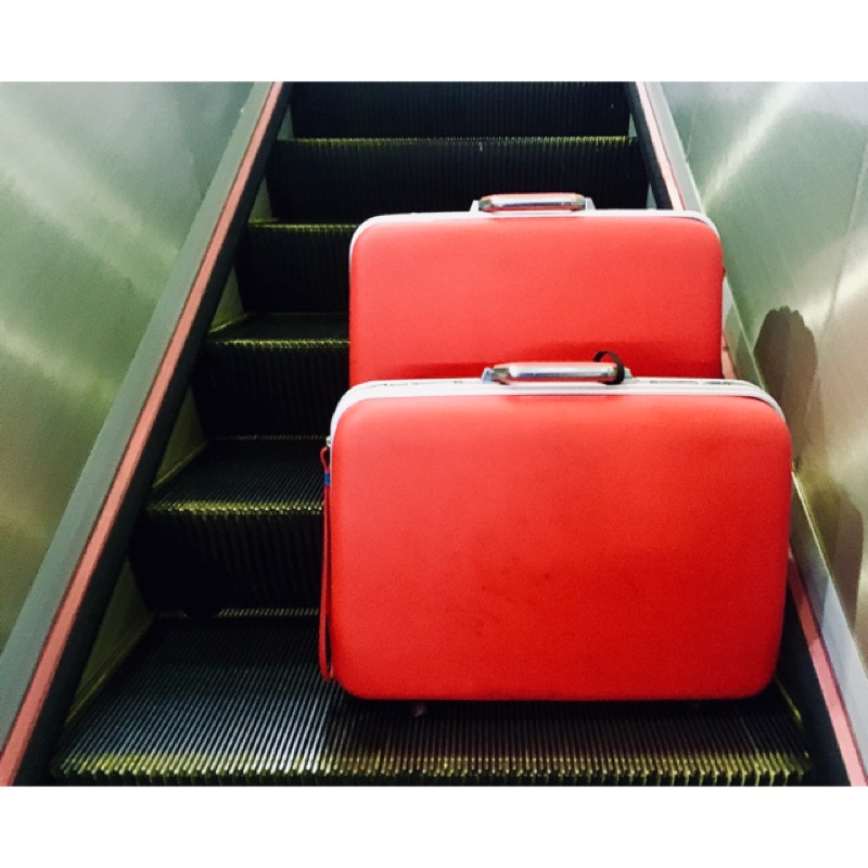 Eminent 早期 紅色 硬殼 手提箱 行李箱 旅行箱 硬殼箱