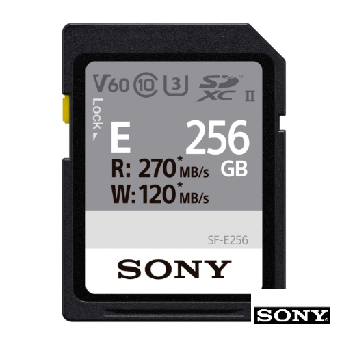 【SONY 索尼】SF-E256 SD記憶卡 256G 支援4K/2K 攝影 (公司貨)