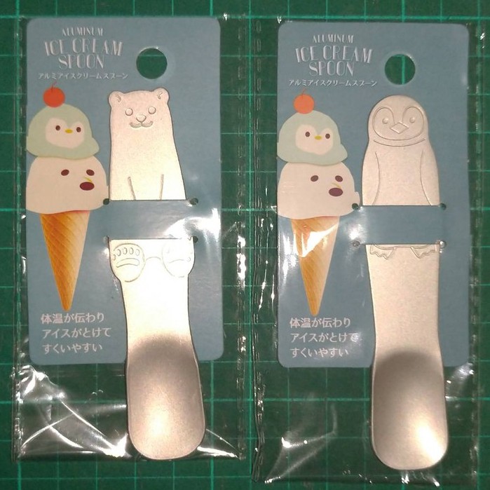日本企劃 ECHO 鋁製熱傳導冰淇淋勺 熊 企鵝 海豚 鯨魚 鋁 湯匙 小杓 Ice Cream Spoon