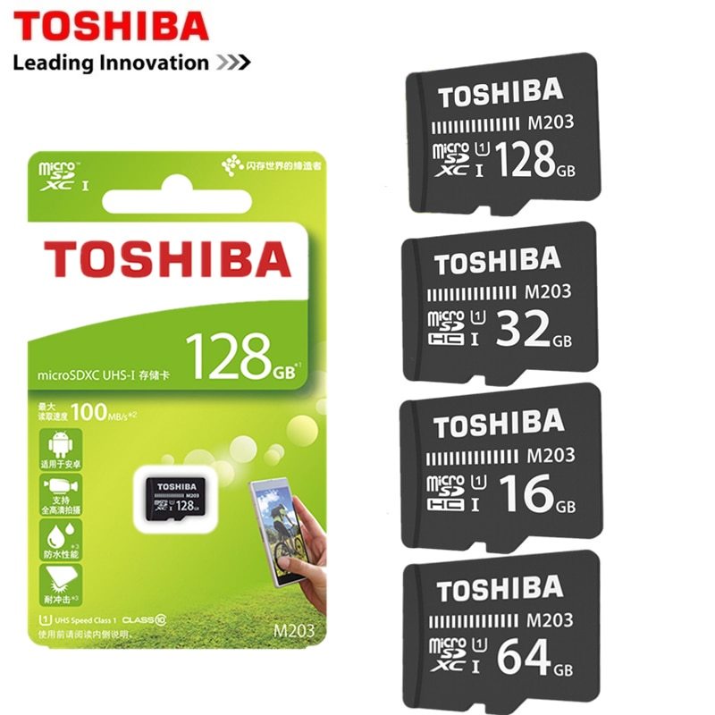東芝 Micro SD 卡 M203 Class10 16GB/32GB/64GB/128GB 存儲卡 100MB/S