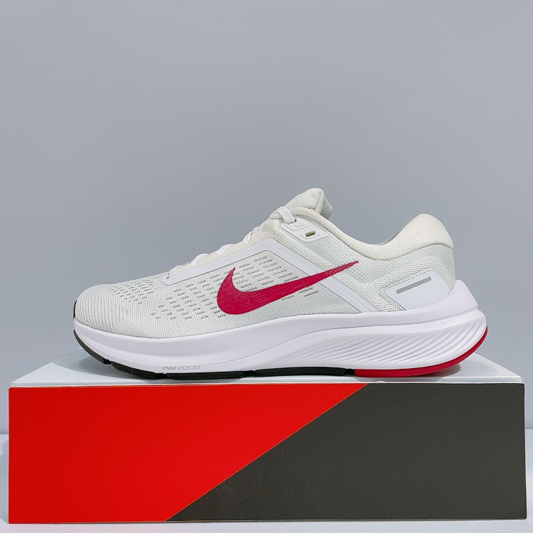 NIKE W AIR ZOOM STRUCTURE 24 女生 白紅色 舒適 透氣 運動 慢跑鞋 DA8570-103