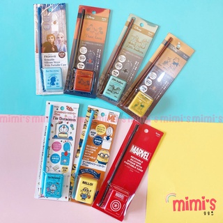 Mimi's。日本進口 Skater 環保 矽膠 吸管 附收納盒 冰雪奇緣 哆啦A夢 維尼熊 米奇 小小兵