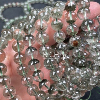【Rich手作】5A 天然 招財 正財 綠幽靈 綠幽 手鍊 手珠 圓珠 手串 水晶 綠色水晶 現貨在臺