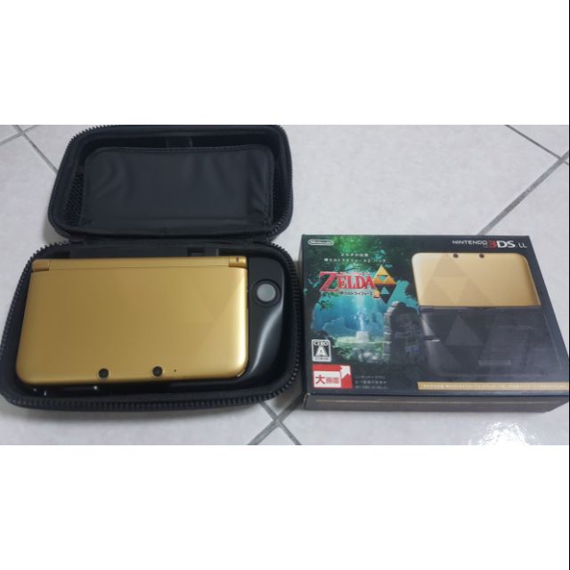 9成9新3ds主機n3ds Ll 日規同捆機薩爾達傳說眾神的三角神力純日版消光金色 蝦皮購物